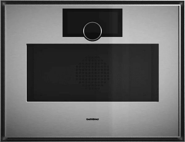 Gaggenau GM450120 — Комбинированный духовой шкаф с микроволнами Петли двери справа, нержавеющая сталь за дымчатым стеклом